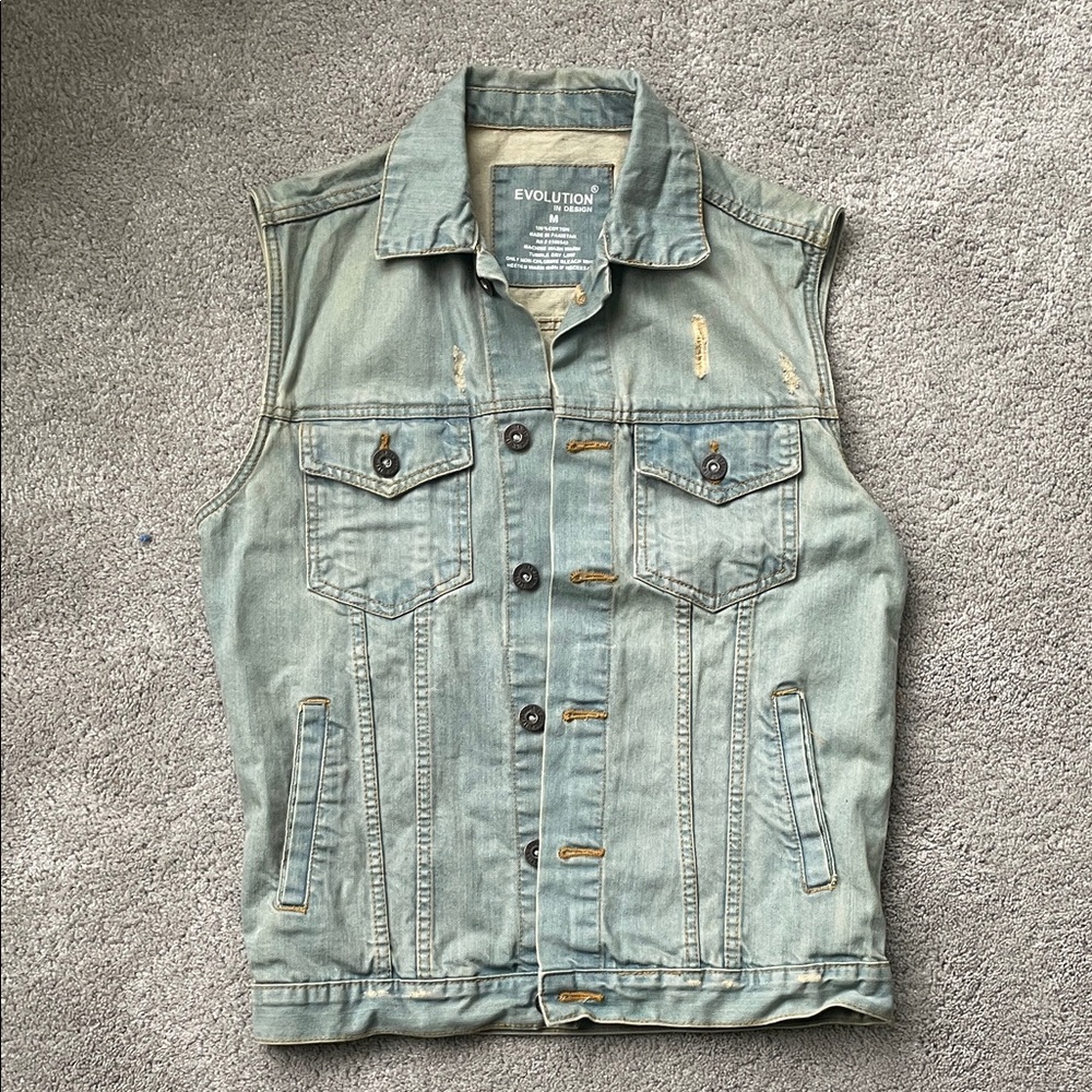 Evolution In Design Denim Vest 100% Cotton